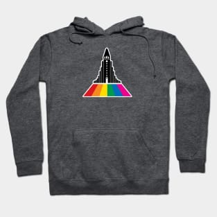 Hallgrimskirkja Reykjavik and Rainbow Street Hoodie